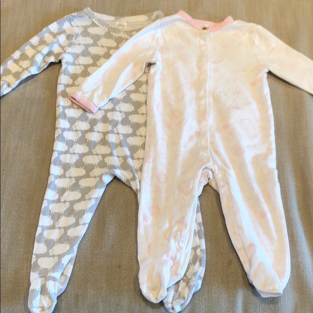 Kate Spade & Nordstrom Baby footed pajamas SZ 6M